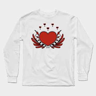 The red heart Long Sleeve T-Shirt